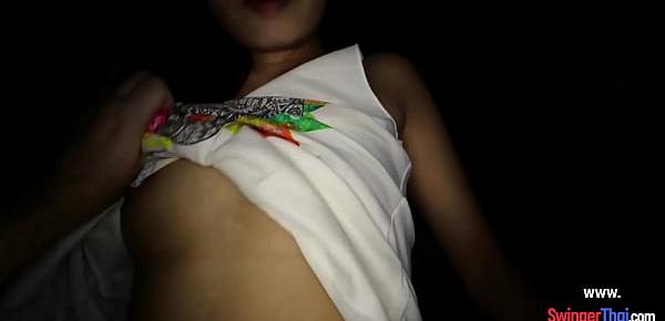  Young amateur Thai girl gives white tourist a rimjob massage